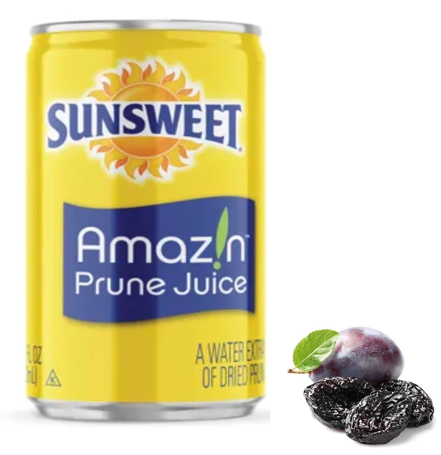 Sunsweet Prune Juice - Pack of 16 Cans - 7.5 oz Cans - Amazin Prune Juice - Excellent Source of Fiber - Keep Your Digestive System in Balance