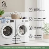 Lobenze & Luna Wool Dryer Balls, Pack of 6 XL, 100% Premium New Zealand Wool, Reusable Eco-Friendly Laundry Balls, Helps Reduce Wrinkles & Static