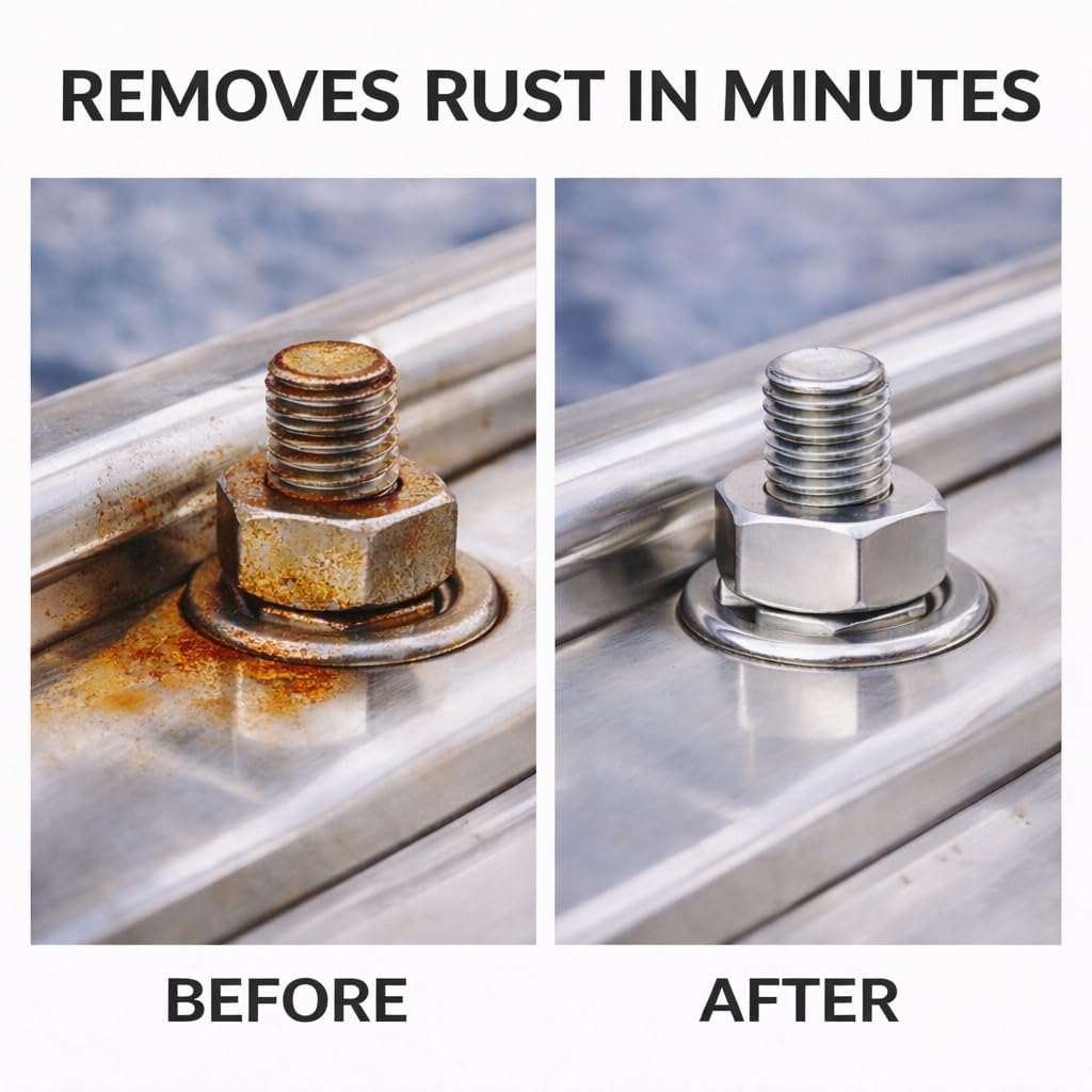 CLEAN MY STEEL Stainless Steel Rust Stain Remover Eraser Cleaner for Fridge, Outdoor BBQ Grill, from Metal Sink and Appliances, NSF Certified, Food
