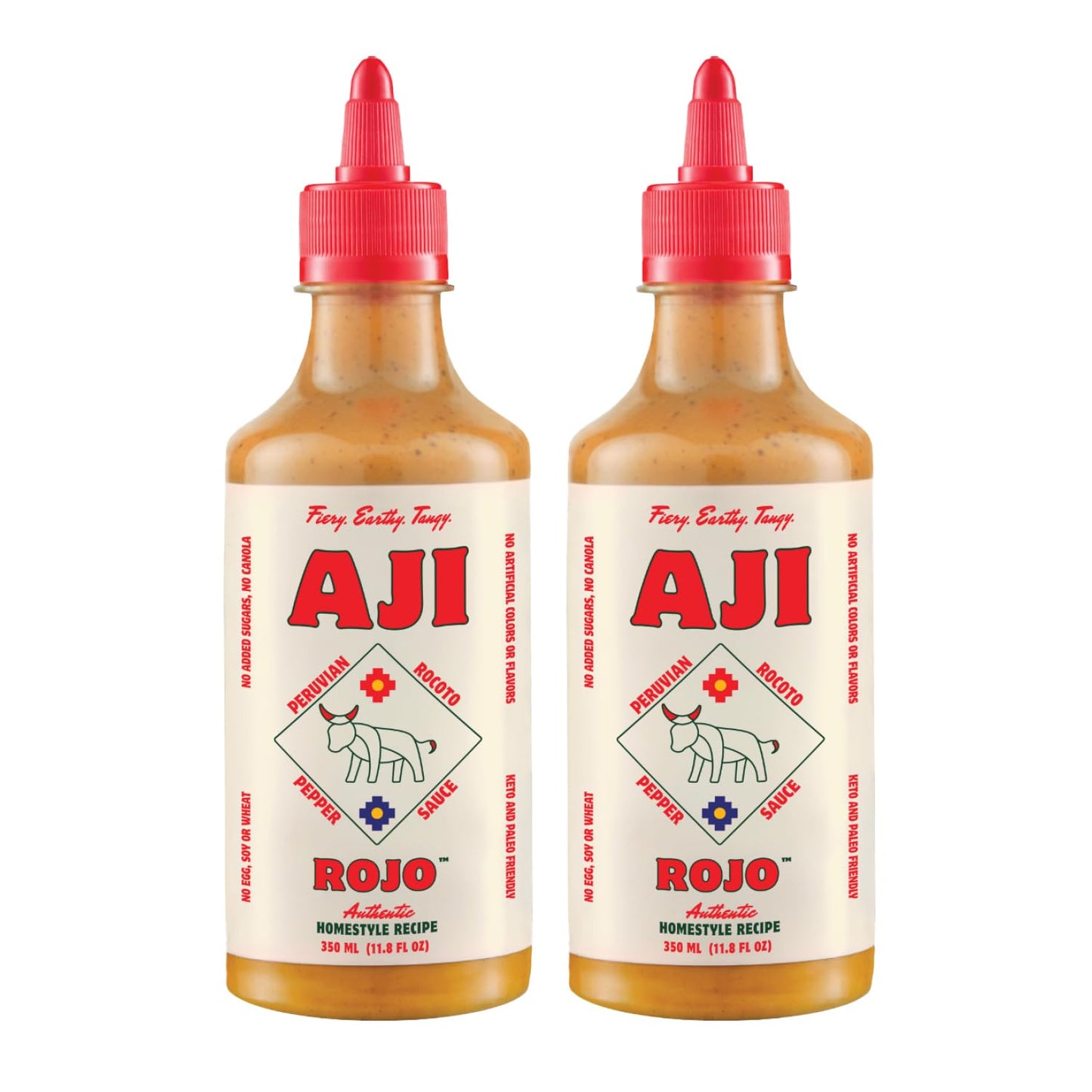 Aji Rojo Peruvian Hot Sauce - Bold Red Chili Sauce with Rocoto Peppers Smoky Tangy Heat - Vegan, Soy & Gluten Free, Paleo and Keto Friendly - Gourmet