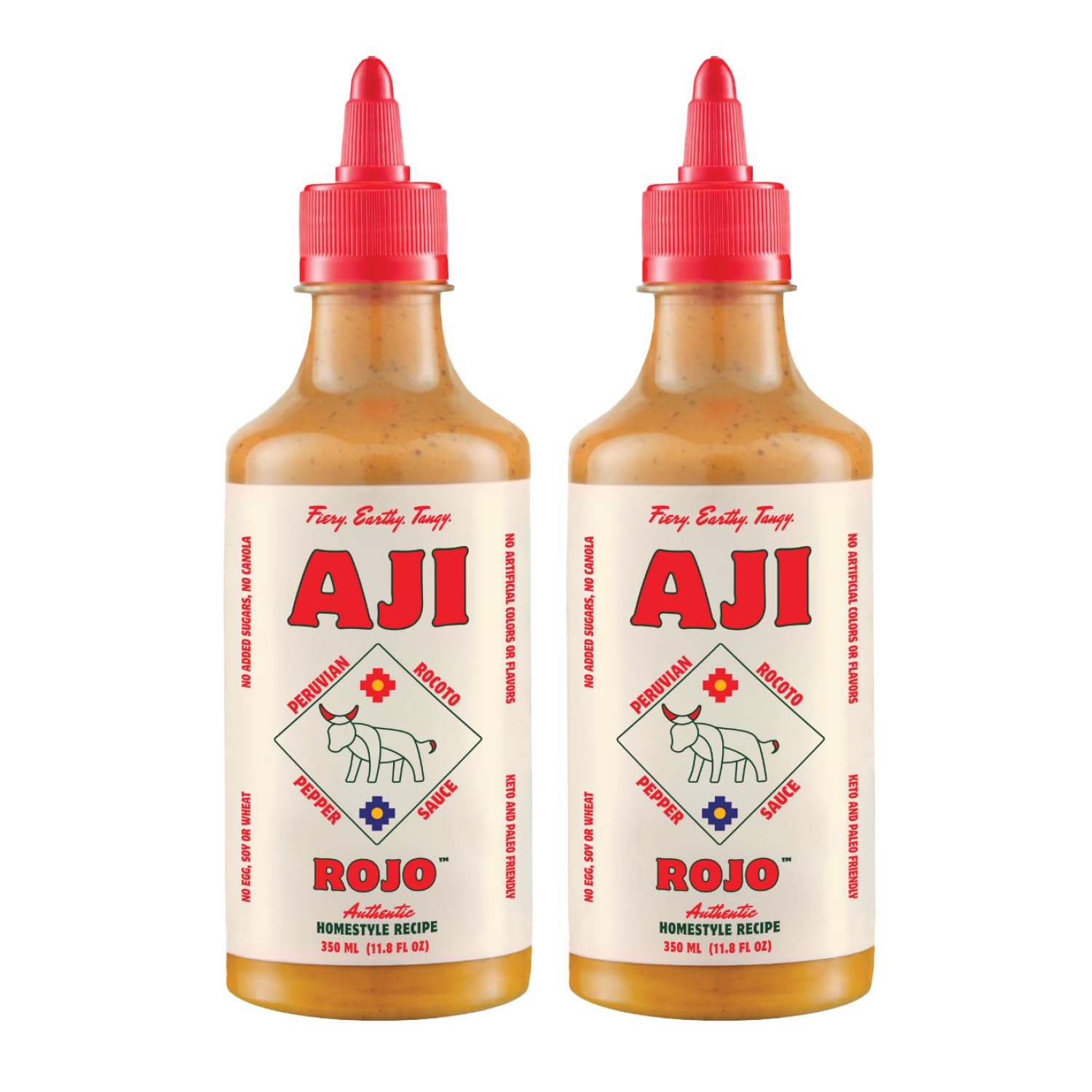 Aji Rojo Peruvian Hot Sauce - Bold Red Chili Sauce with Rocoto Peppers Smoky Tangy Heat - Vegan, Soy & Gluten Free, Paleo and Keto Friendly - Gourmet