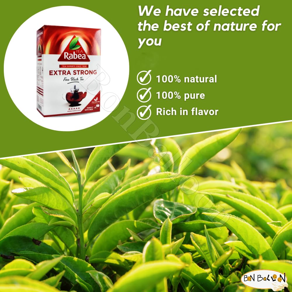 RABEA Extra Strong Black Tea Pure Oriental Teas Natural Traditional Arabic Arabian Saudi Arabia Strong Rich Taste Breakfast (3.52 oz / 100 gm) ???