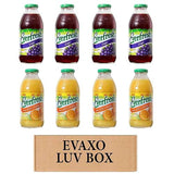 LUV BOX- variety Everfresh Juice 16 oz. pack of 8 , Everfresh 100% Juice- Grape , Everfresh 100% Orange Juice. by evaxo
