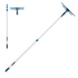 Unger Professional 2-in-1 Squeegee and Scrubber, 14” Window Cleaning Tool and 8’ Connect & Clean Pole, Essential Glass Supplies for Commercial