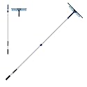 Unger Professional 2-in-1 Squeegee and Scrubber, 14” Window Cleaning Tool and 8’ Connect & Clean Pole, Essential Glass Supplies for Commercial
