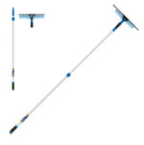 Unger Professional 2-in-1 Squeegee and Scrubber, 14” Window Cleaning Tool and 8’ Connect & Clean Pole, Essential Glass Supplies for Commercial