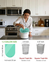 75 Counts AYOTEE Mini Garbage Bags, 1.2 Gallon Small Compostable Trash Bags, Small Garbage Bags for home, Fit 4.5 or 5 Liter Bathroom Wastebasket Can
