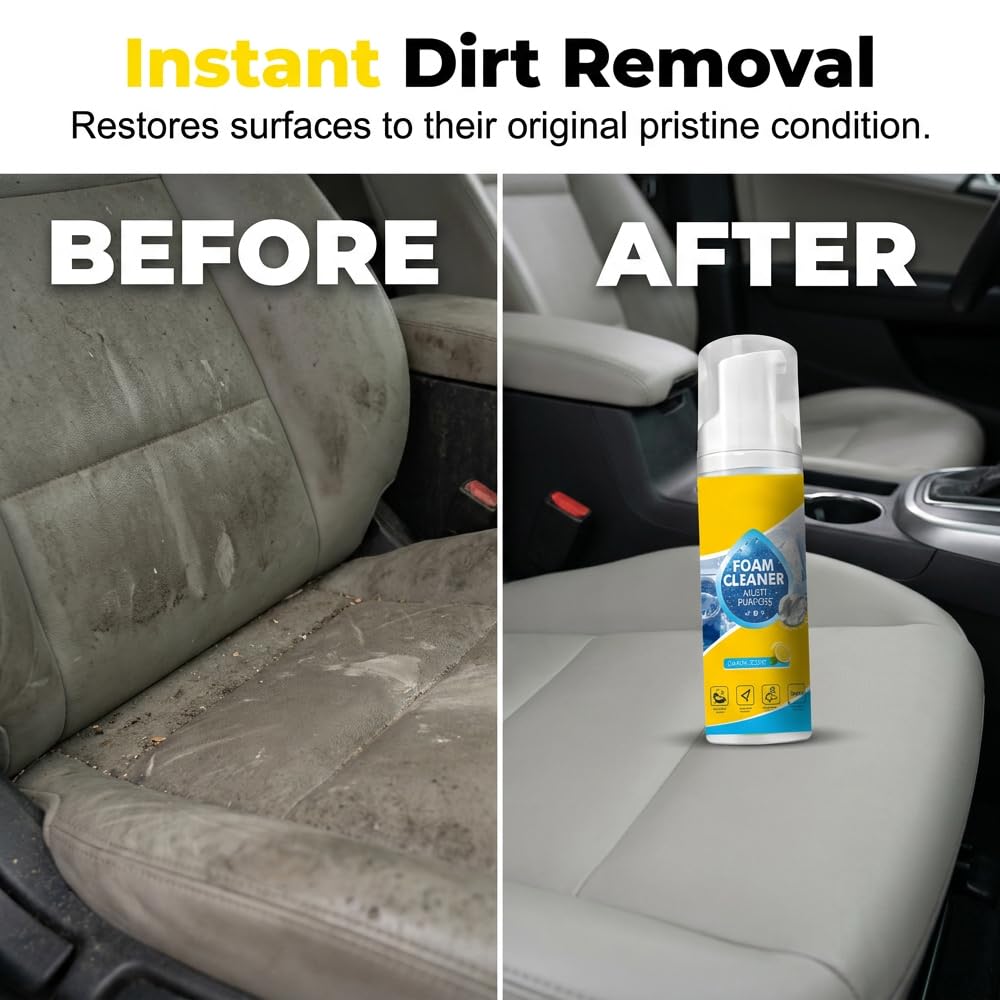 AprYew 4-in-1 Multi-Enzyme Foam Spray Cleaner, 2026 New Foam Cleaner All Purpose, Multipurpose Foam Cleaner for Car Interior Kitchen Bathroom Sofa