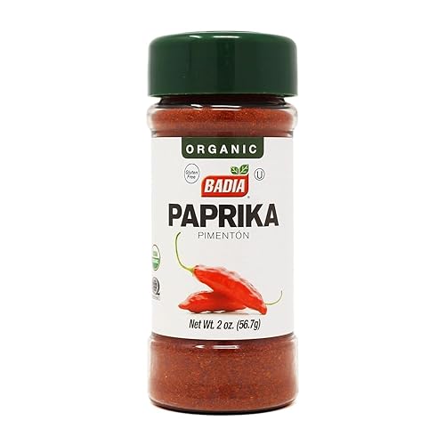 Badia Organic Paprika, 2 oz - Sweet & Smoky Flavor, Ground Red Pepper for Cooking, Seasoning, and Garnishing
