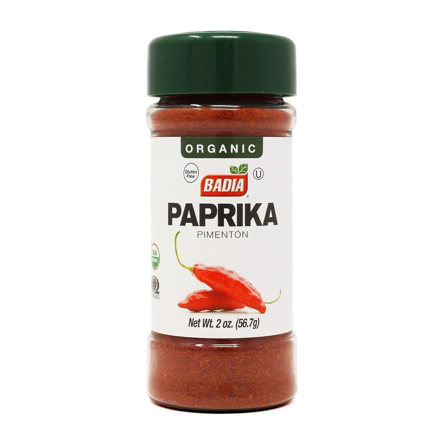 Badia Organic Paprika, 2 oz - Sweet & Smoky Flavor, Ground Red Pepper for Cooking, Seasoning, and Garnishing