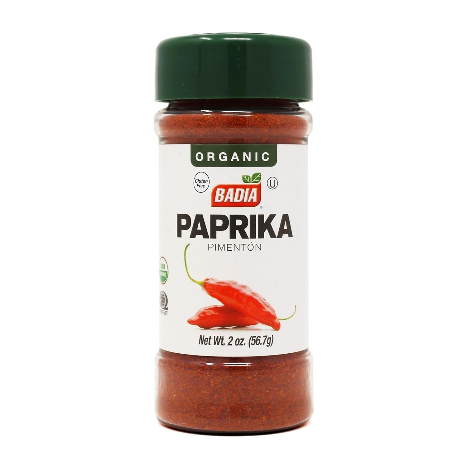 Badia Organic Paprika, 2 oz - Sweet & Smoky Flavor, Ground Red Pepper for Cooking, Seasoning, and Garnishing