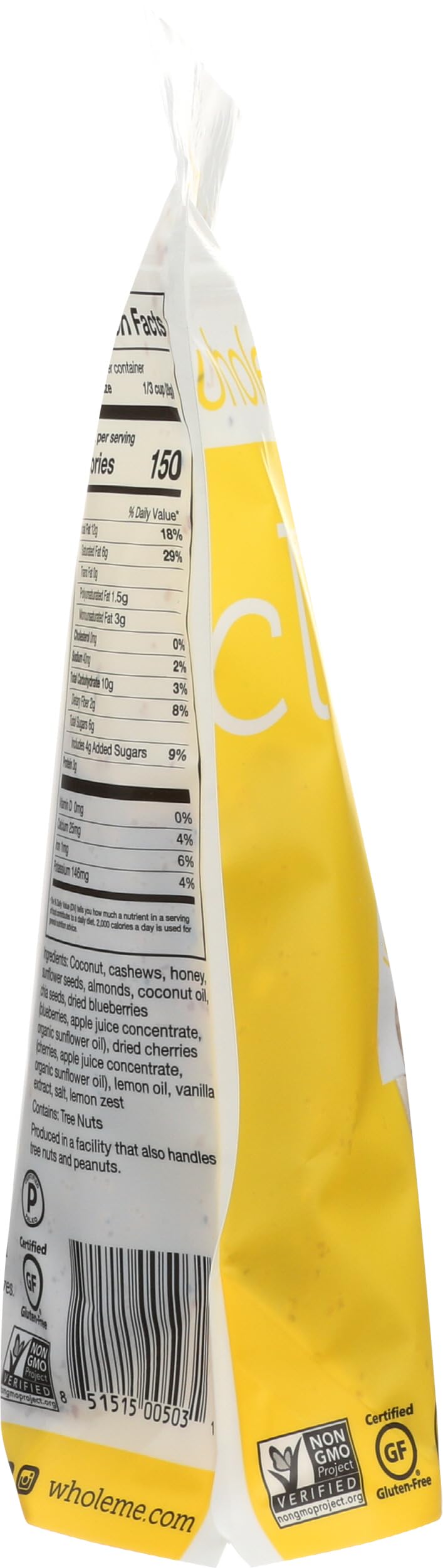 WholeMe, Lemon Berry Chia Grain-Free Clusters, 8 oz