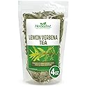 HerbaZest Organic Lemon Verbena Tea - Loose Leaf - 8oz (226g) - Caffeine-Free Herbal Tea - USDA Organic, Vegan & Non-GMO - Citrus Aroma, Ideal for Hot
