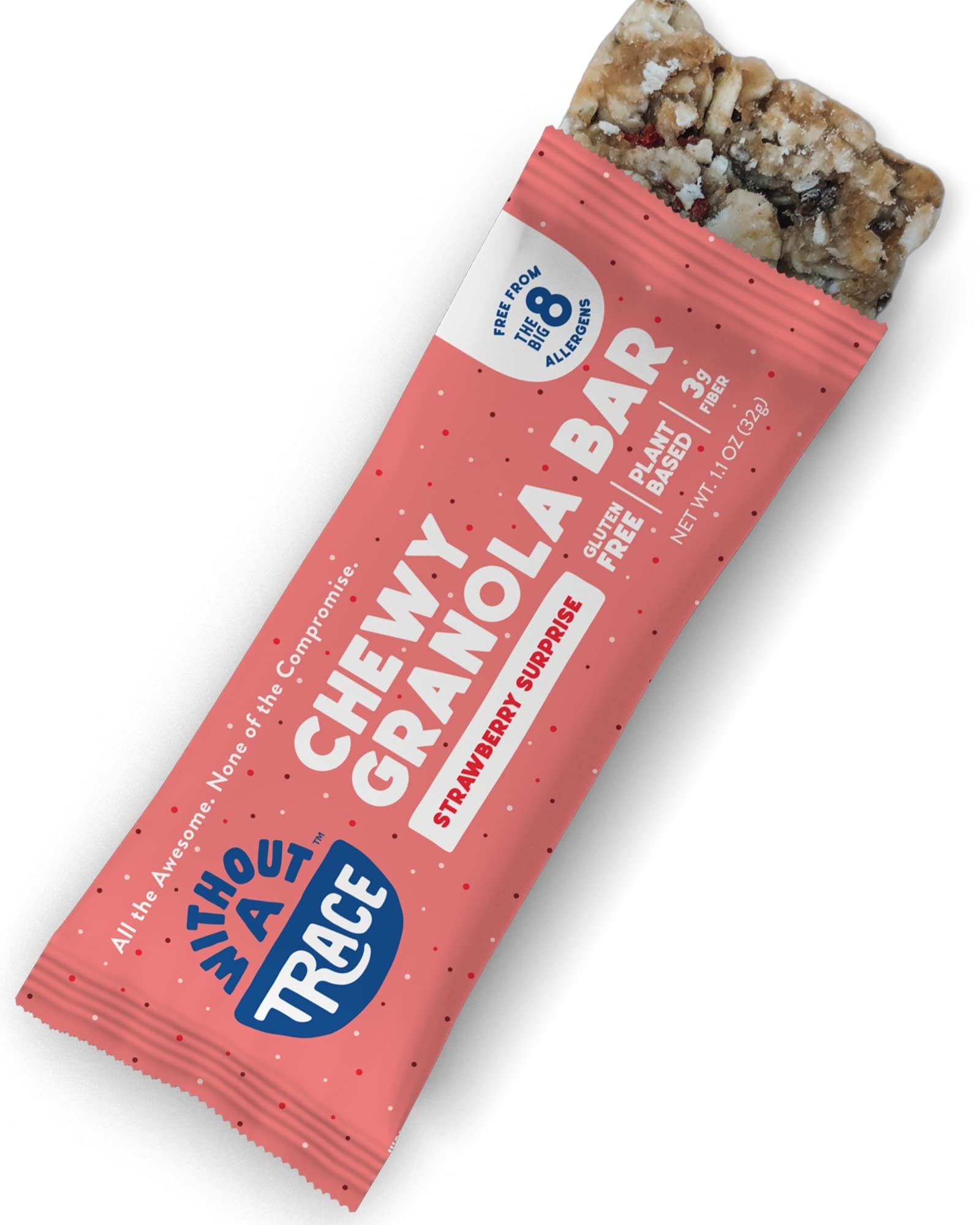 Without A Trace Chewy Granola Bars - Gluten Free Dairy Free Snacks - School Safe Snacks For Kids & Adults Alike! Free From The Top 9 Allergens