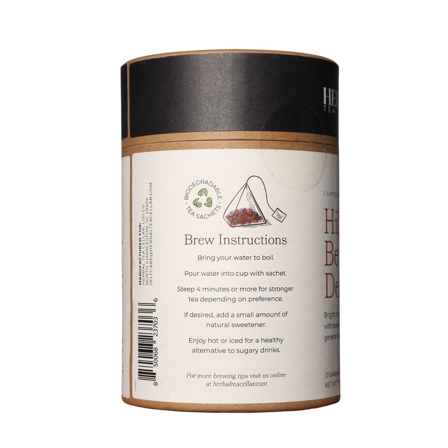 Herbal Tea Cellar Hibiscus Berry Delight - Premium Full-Leaf Organic Hibiscus & Blueberry Herbal Tea | Bright, Fruity & Rich in Antioxidants |