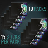 5 GUM Packs Bulk, RPM Mint Sugar Free Gum Bulk, 15 Count (Pack of 10)