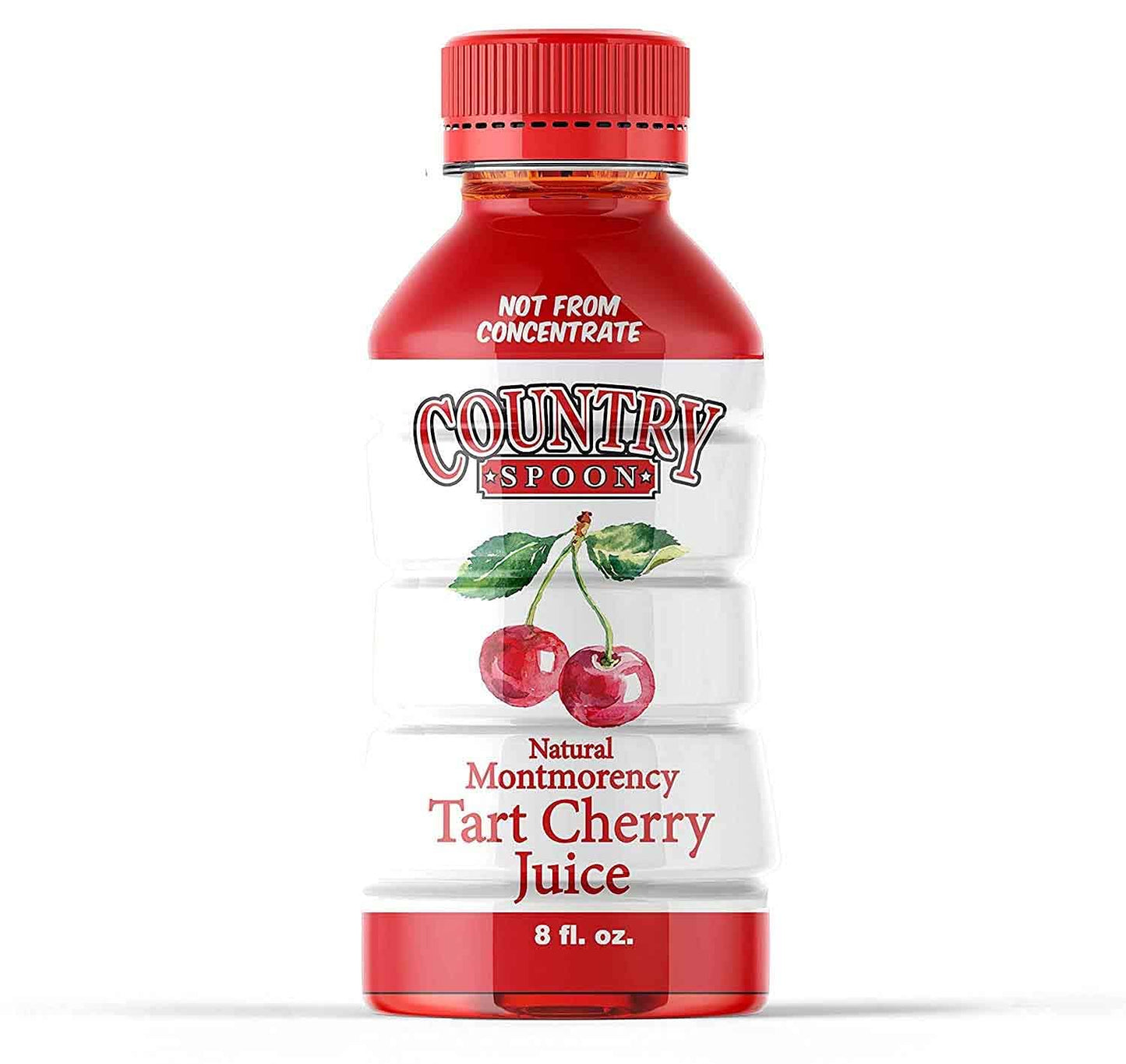 Country Spoon 100% Tart Cherry Juice (70+ Tart Cherries Per 8 oz) 12 Pack | Not from Concentrate, Single Ingredient Drink, Melatonin Rich, Healthy