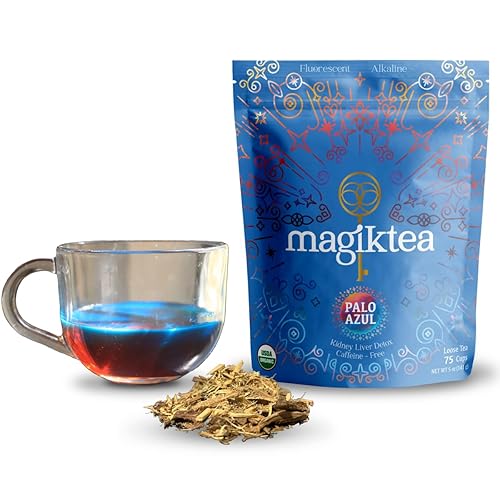 Magiktea Palo Azul, Loose Tea 5 oz (75 cups), USDA Organic, Kidneywood, Caffeine-Free