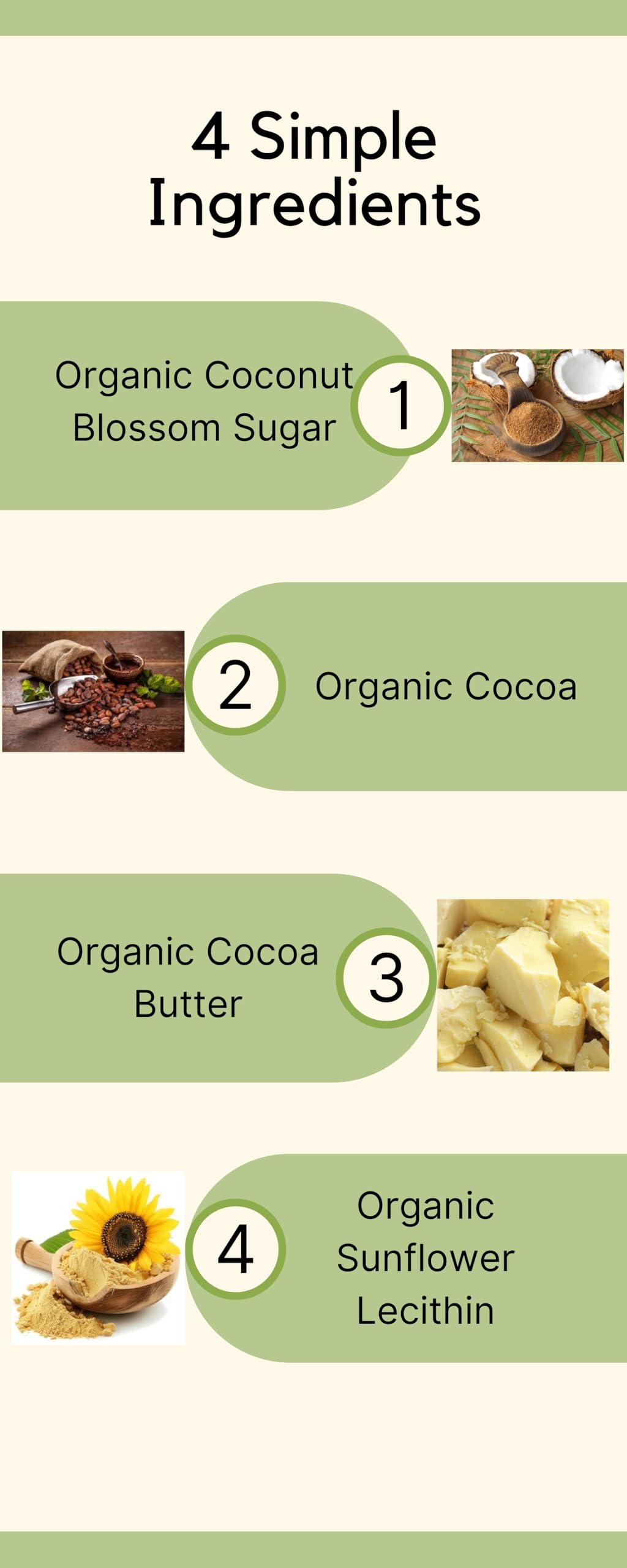 Coconut Sugar Organic Chocolate Chips for Baking, 4 Simple Ingredients, Dairy Free, Soy Free, Gluten Free Dessert, Non GMO, Vegan, Healthy Caffeine Free Substitute for Chocolate, Perfect for Snacks, 16 Ounce 1 Pound Bag, By GreenZep