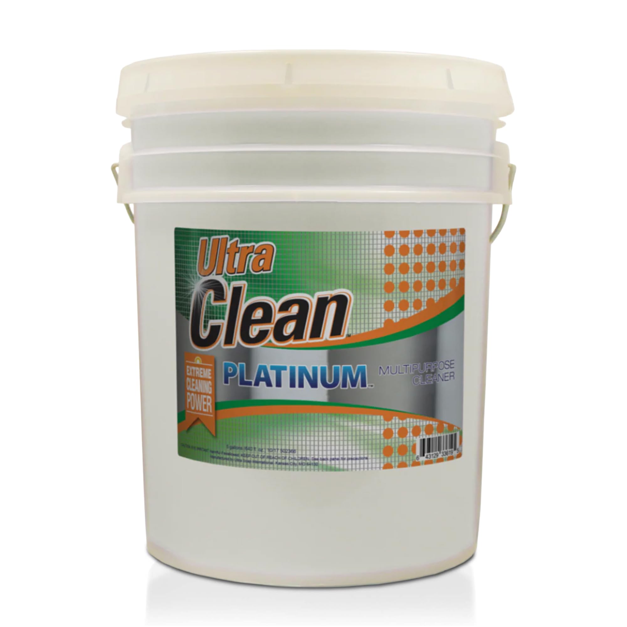Ultra Clean Platinum Multipurpose Cleaner, Non-Abrasive and Bleach-Free, for Kitchen Counters, Bathroom Floors and Garage Spaces, Citrus, 5 Gallons