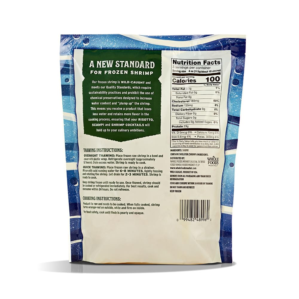 Whole Foods Market Wild-Caught Key West Pink Shrimp 51-60 Count, 12 OZ