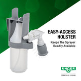 Unger Commercial SpeedClean Window Cleaning Kit - Complete Set with Telescopic Pole, Washing Pad for Streak-Free Windows and Glass