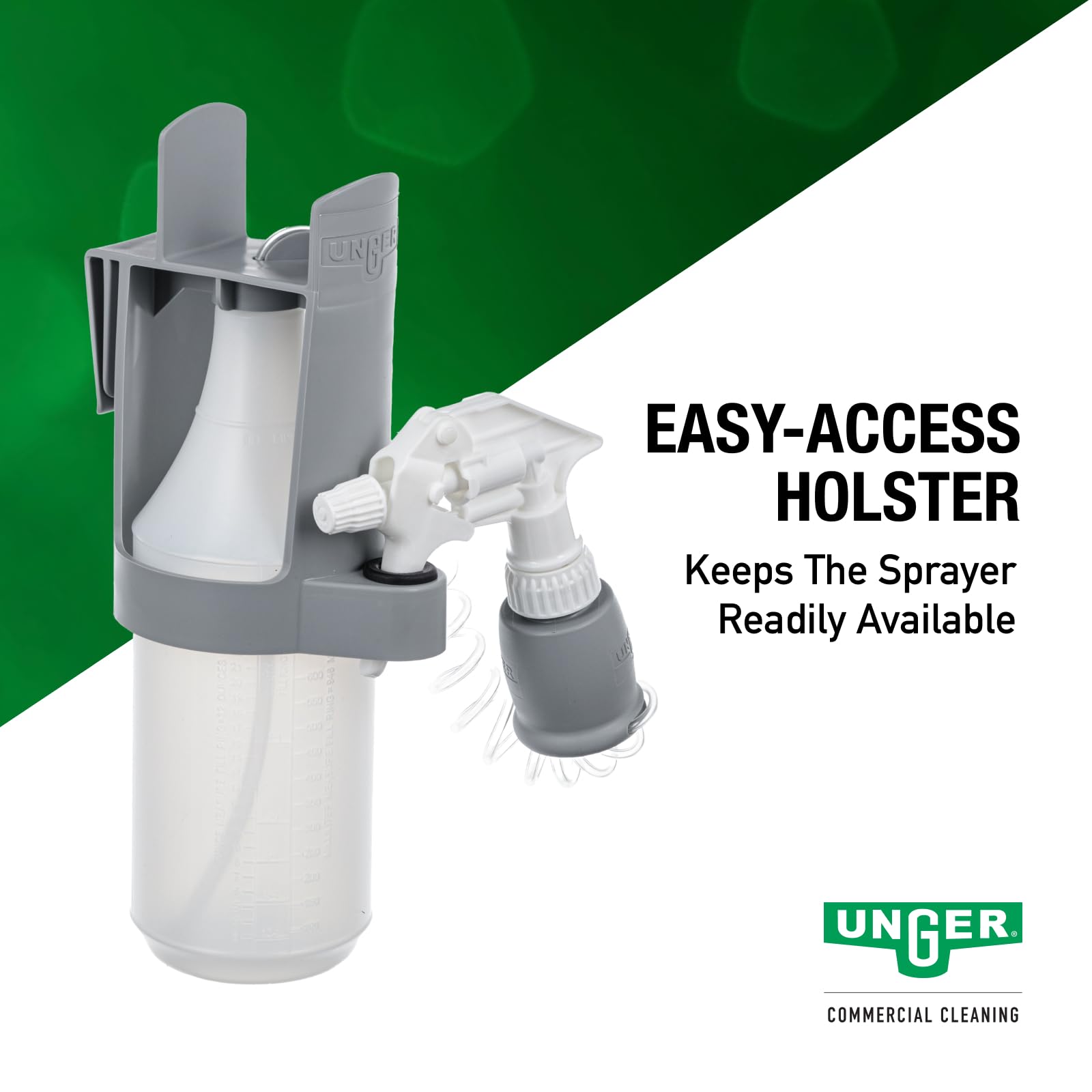 Unger Commercial SpeedClean Window Cleaning Kit - Complete Set with Telescopic Pole, Washing Pad for Streak-Free Windows and Glass