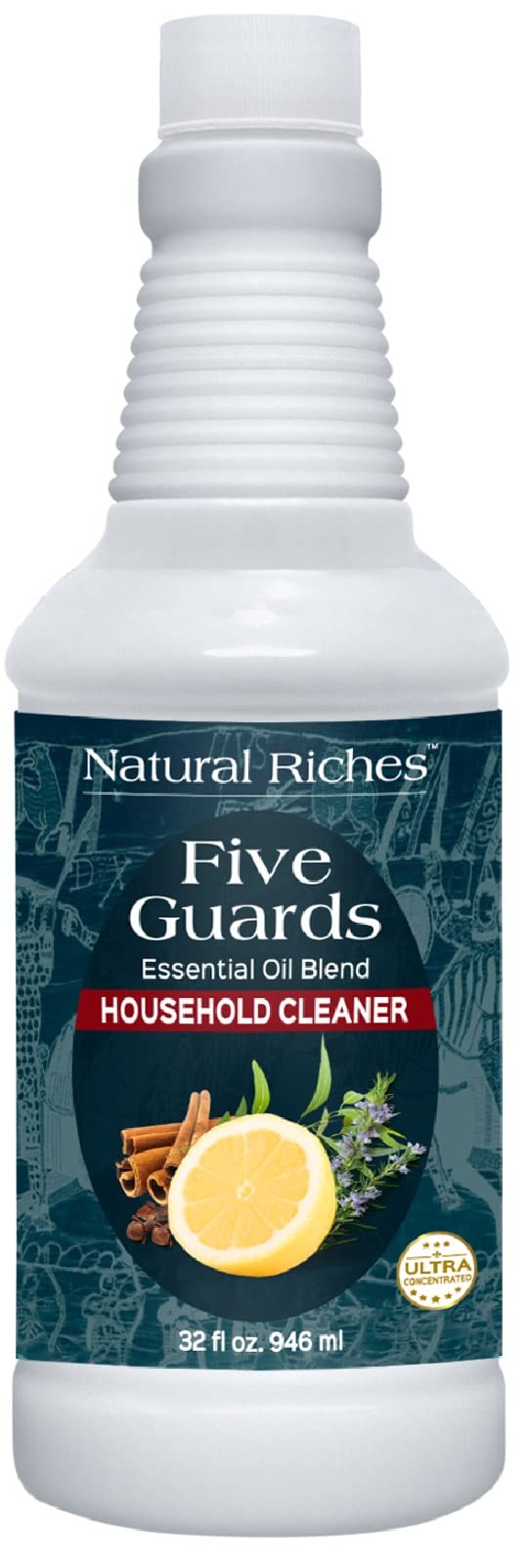 Natural Riches Household Cleaner Concentrate Five Guards from The Tales of French stories of Thieves Essential Oil Blend Household Cleaner - 32 fl oz