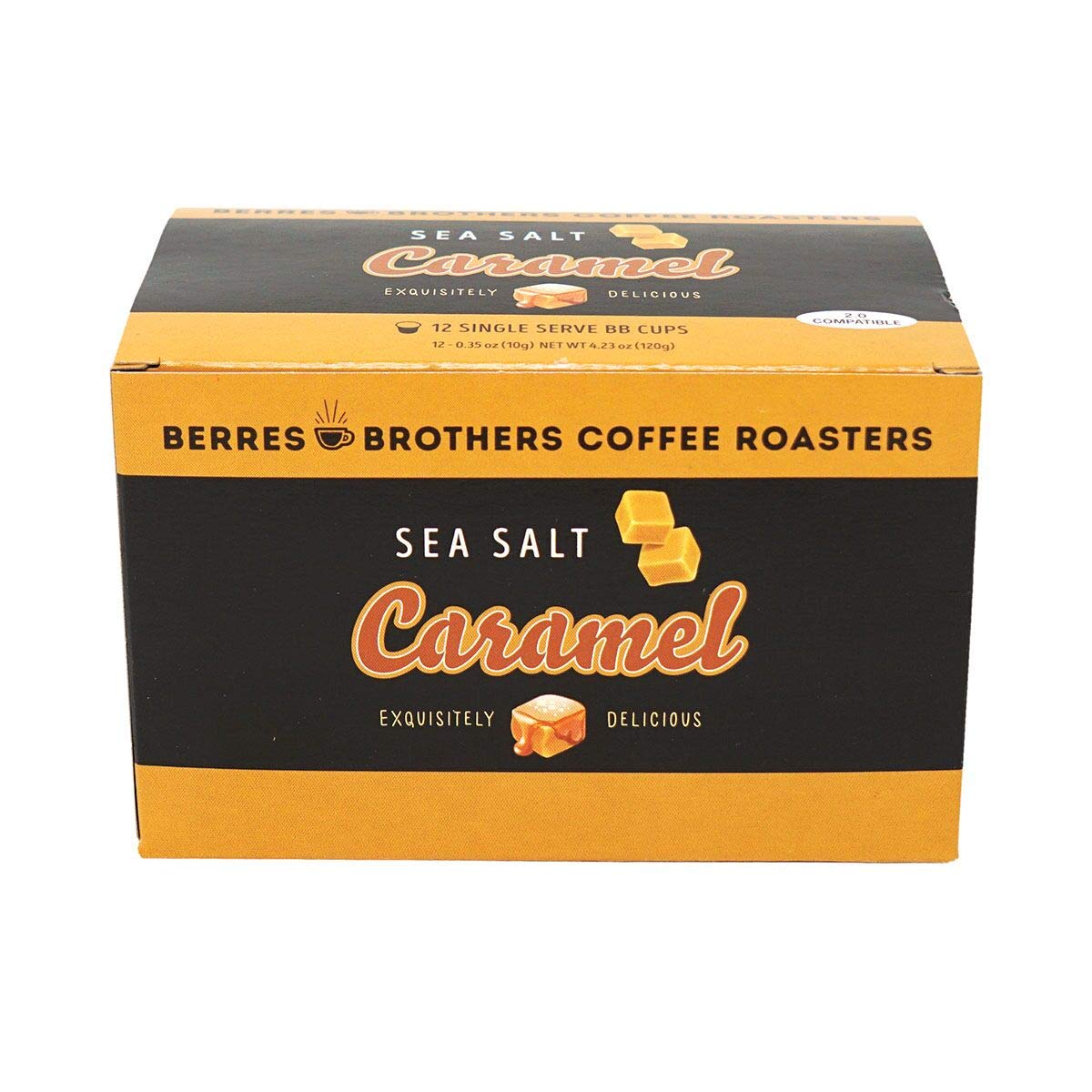 Berres Brothers Sea Salt Caramel Coffee, 12 Count Single Serve Pods Compatible with Keurig K Cups K Pods Coffee Makers, Medium Roast