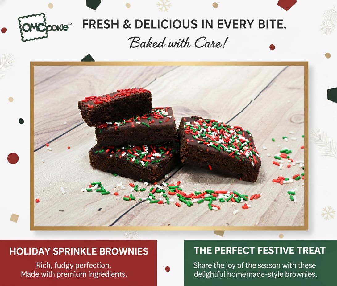 Christmas Brownies | Happy Holiday 8 pack