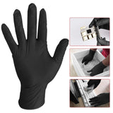 Beauty Glazed 20 Pcs Disposable Latex Gloves For Home Cleaning Food/Rubber/Garden Gloves Universal For Left and Right Hand-Black