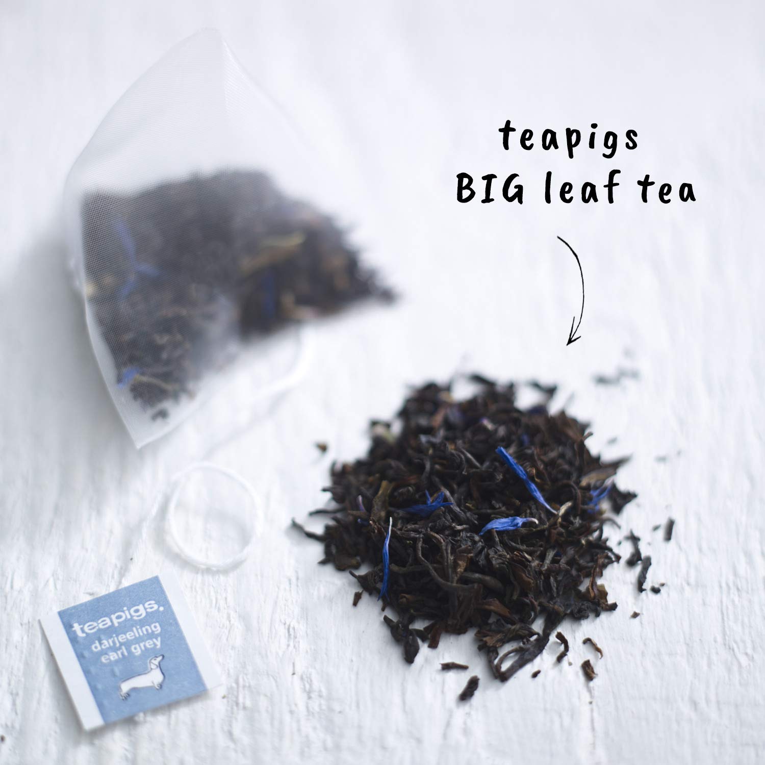 Teapigs Darjeeling Earl Grey Tea Bags Made With Whole Tea Leaves, Natural Ingredients, Non-GMO, Elegant Floral Blend – 50 Count (1 Pack of 50