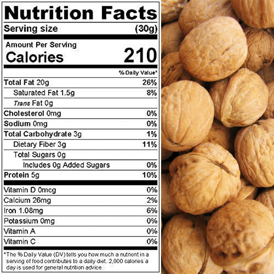 Walnuts, "Current new crop" In shell Hartley choice, Low-Carb, High-Protein, Unshelled Fresh, Easy to crack, Healthy snack, Dietetic, Vegan, Packed in
