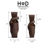 Hide & Drink, Set of 2 Hot Sauce Holsters 5oz & 2oz Bottle Belt Sheath, Compatible with Tobasco Cholulah Sriracha Hot Sauce, Bottle Holder, Full Grain