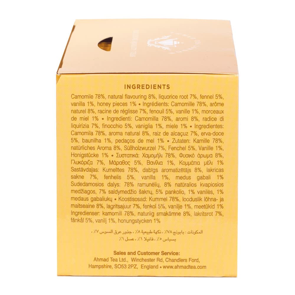Ahmad Tea Camomile Tea with Honey & Vanilla 20 Count (Pack of 1)