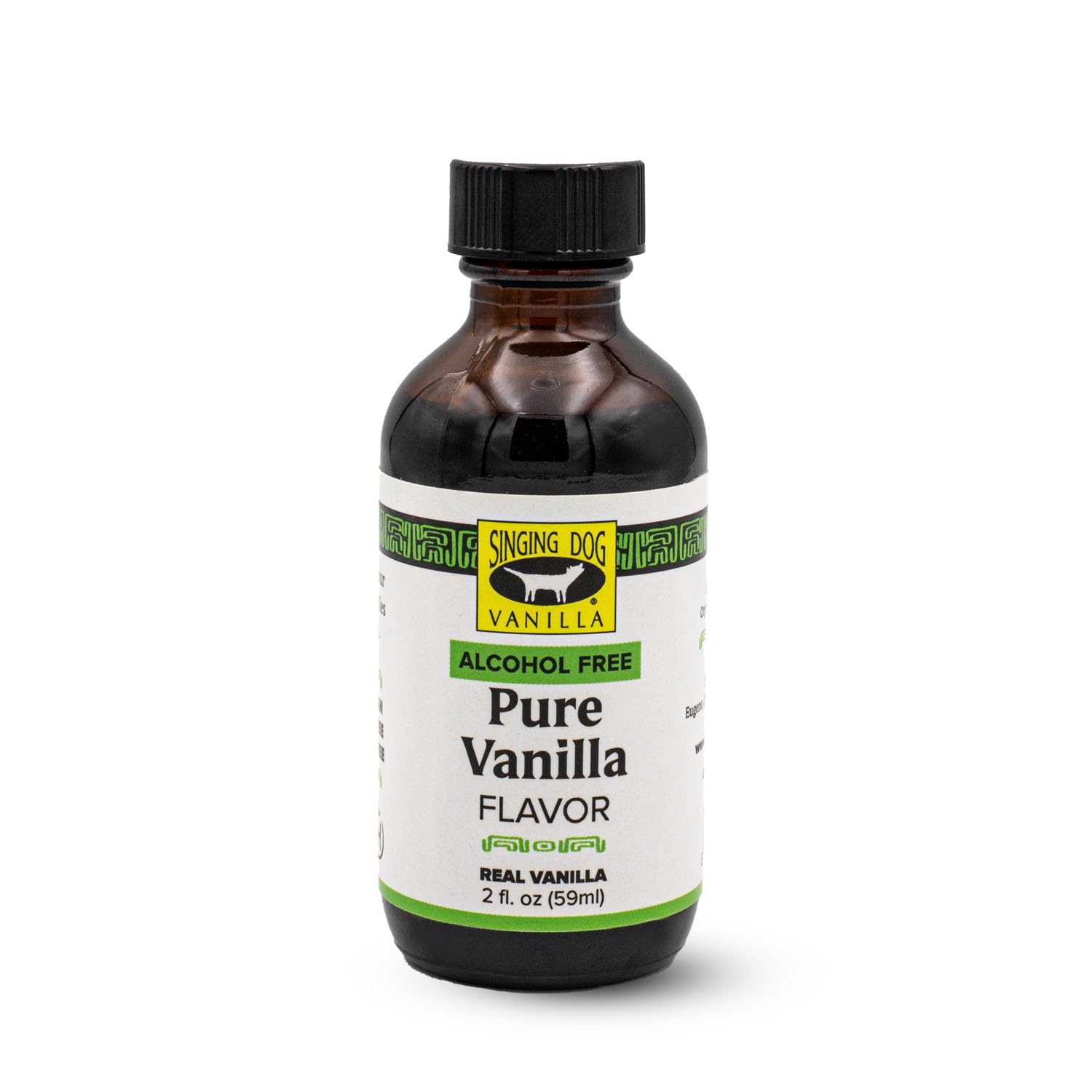 Singing Dog Vanilla Pure Vanilla Flavor, Alcohol-Free, 2 fl oz - Real Vanilla Beans, Glycerin-Based - Gluten-Free, Non-GMO, Sugar-Free