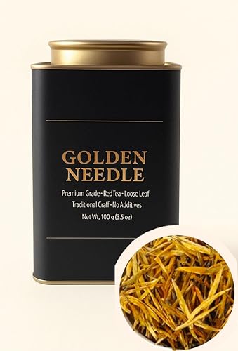 MOROZKISPA Golden Needle Tea loose leaf - Premium Whole Tea Buds, Smooth & Rich Flavor, No Additives, 3.5 oz (100 g)