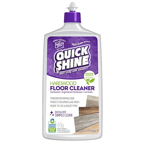 Quick Shine Hardwood Floor Cleaner 27oz| Use in Spray & Vac Mops| Removes Dirt & Scuff Marks| Ready-to-Use, Streak Free, No Rinse| Safer Choice