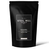Steel Mill Coffee Co. Caramel Flavored Ground Coffee - 2 LB Bag | Medium Roast Colombian Arabica | Vegan, Gluten-Free, Sugar-Free, Dairy-Free | Smooth