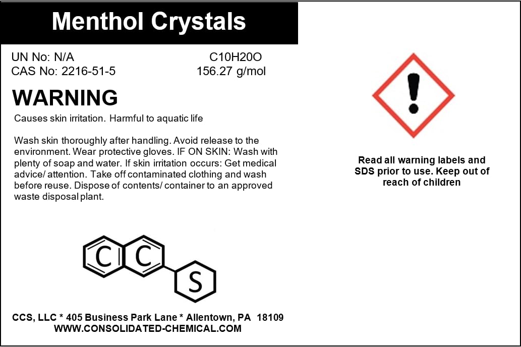 Menthol Crystals | Food Grade - 500 Grams
