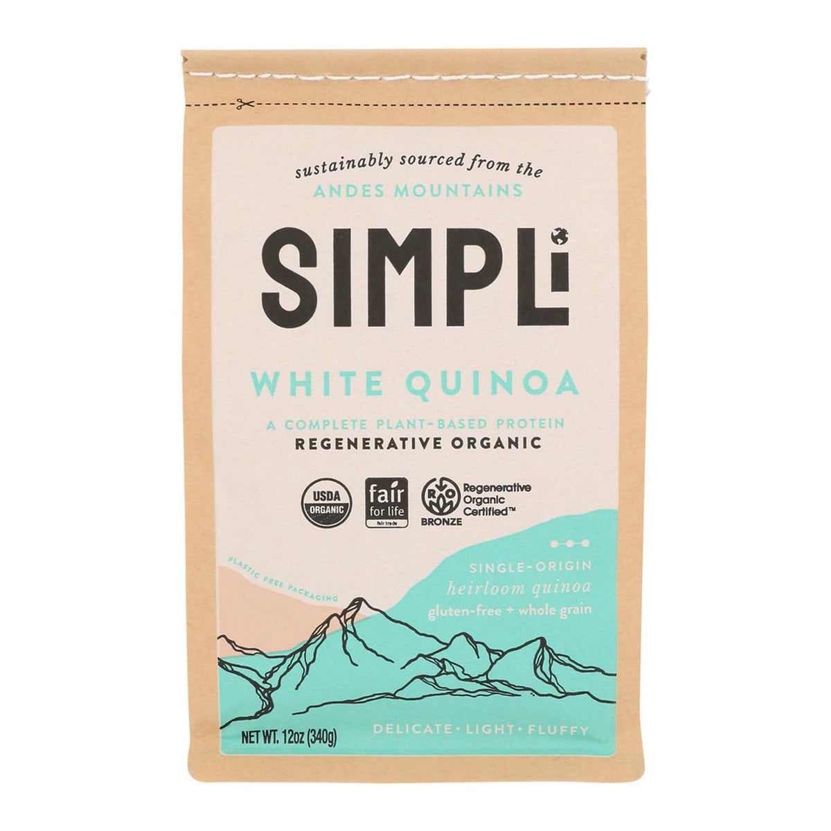 Simpli, Quinoa White Organic, 12 Ounce