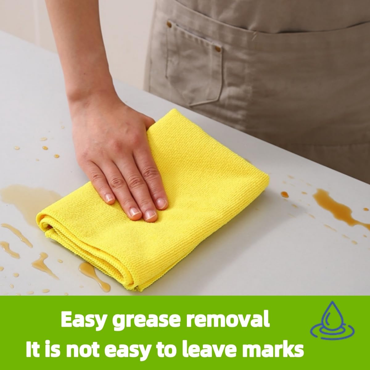 Microfiber Cleaning Cloth, 5 Pcs 12x12 inch High Performance towels- 2000 Washes, Soft Quick Drying Microfiber Towel, Reusable, Microfiber Towels