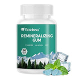 Remineralizing Gum, Containing Nano Hydroxyapatite, 90 Pieces, Teeth Remineralization, Sugar-Free Chewing Gum with Xylitol, Mint Flavor, Two pieces
