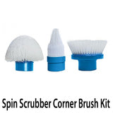 As Seen On Tv Replacement Brushes for Turbo Scrub Pro Power Electric Spin Scrubber Corner Brush Kit