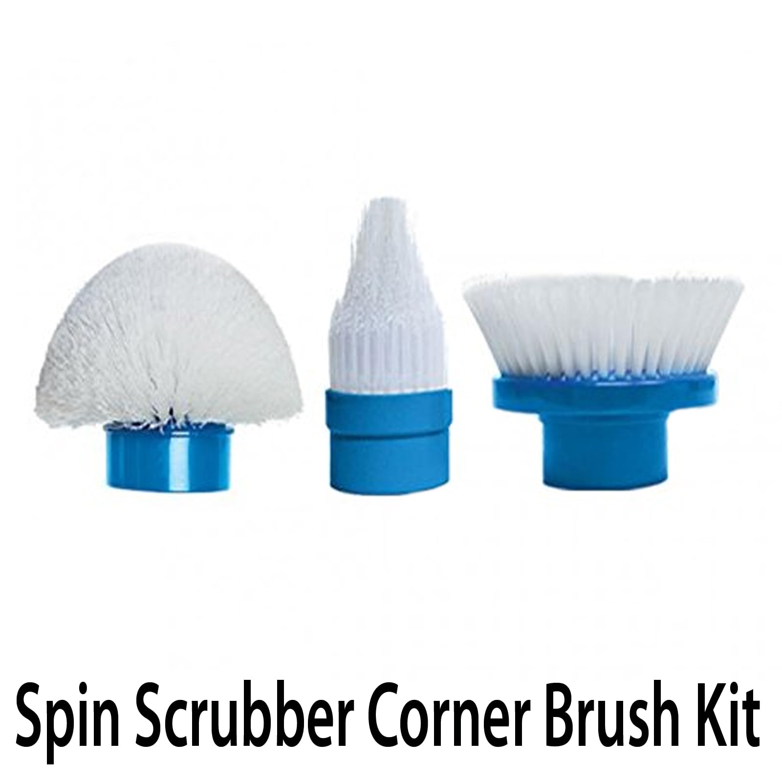 As Seen On Tv Replacement Brushes for Turbo Scrub Pro Power Electric Spin Scrubber Corner Brush Kit
