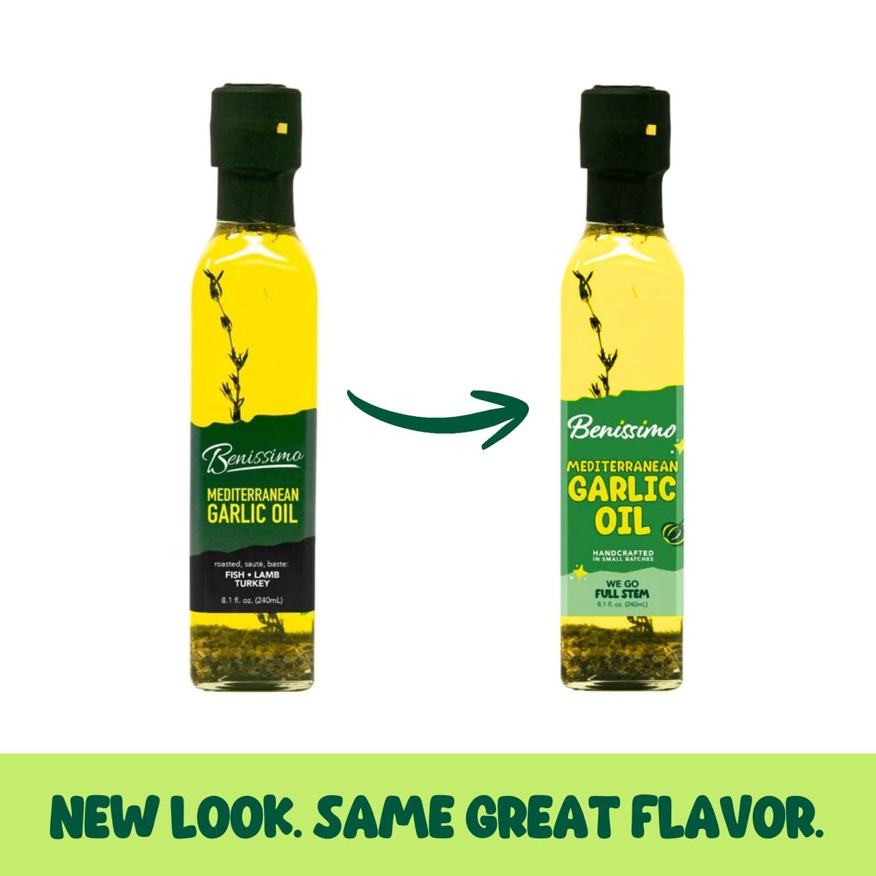 Benissimo Mediterranean Garlic Infused Oil, All Natural Gourmet Cooking Oil with Fragrant Mediterranean Herb Blend, Ideal for Dipping, Sautéing