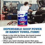 GOOP Pro Towels Heavy-Duty Multi-Surface Cleaning Wipes - Removes Engine Grease, Grime & Paint - Safe for Tools, Machinery & Painted Surfaces - 90