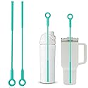 Straw Cleaner Brush Set - Raymeefa Scratch-Free Detail Cleaning for Reusable Straws & Tumblers (Green)