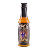 Heatonist Stellar Fuzz Hot Sauce by Funky's, Lingering Heat With Flavors Of Habanero, Savory Garlic & Ginger, Made With All Natural Ingredients, 5 fl