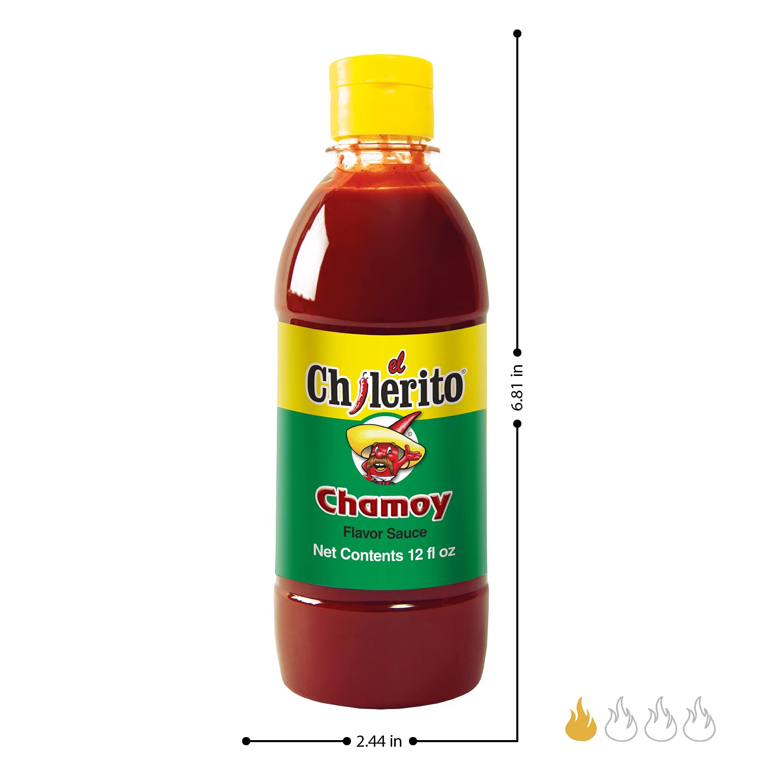 El Chilerito Chamoy Sauce Original 355ml - Authentic Mexican Flavor for Snacks, Fruits, Candy & Drinks - Sweet & Tangy Taste
